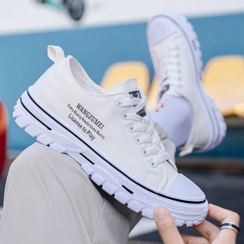 Men's Canvas Casual Shoes Breathable Sneakers Footwear Classic Canvas Shoes Men Vulcanized Shoes Vanss Off White Shoes