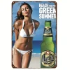 6pcs - Beer Pin Up Girl - Vintage Metal Signs(8*12Inch/12*16Inch)-Pin-up-girls