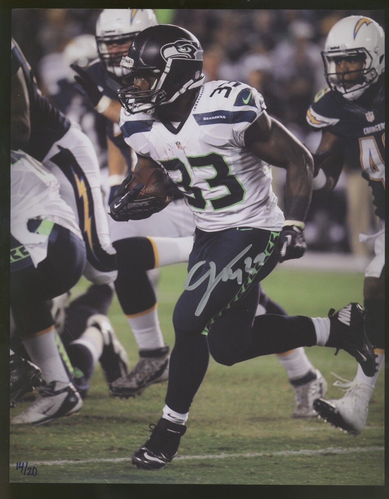 Christine Michael 8x10 Photo Poster painting LE 14/20 Autographed Signed AUTO Seahawks SPH 0259