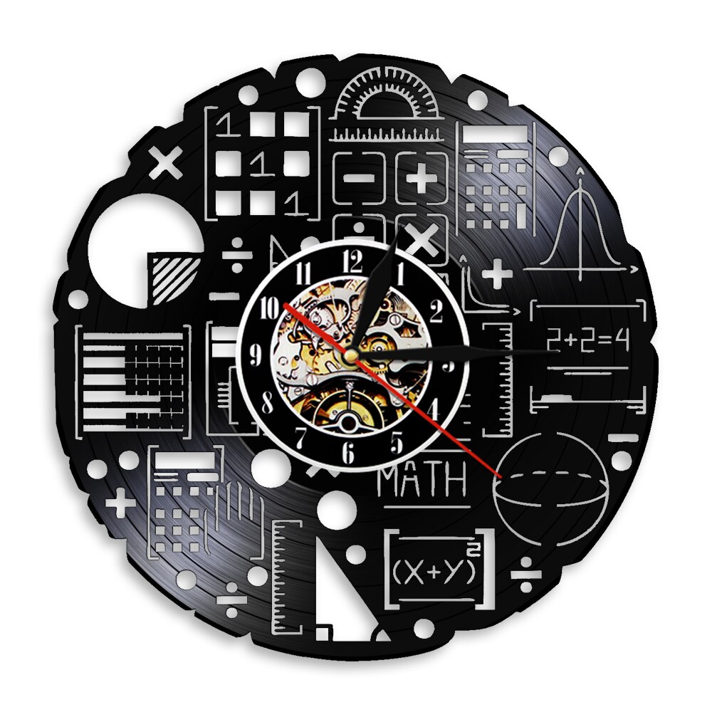 

Math Equation Fo - Vinyl Record Wall Clock - Without LED, 501 Original