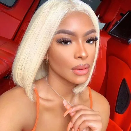 WEQUEEN "Renee" Summer Style Bright Blonde Straight Bob Lace Front Wig | Daily Unit
