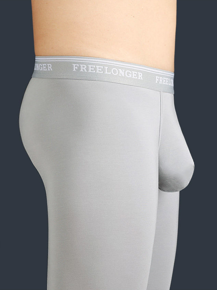 FreeLonger Men's Comfy Big Separate Pouch Thermal Underwear