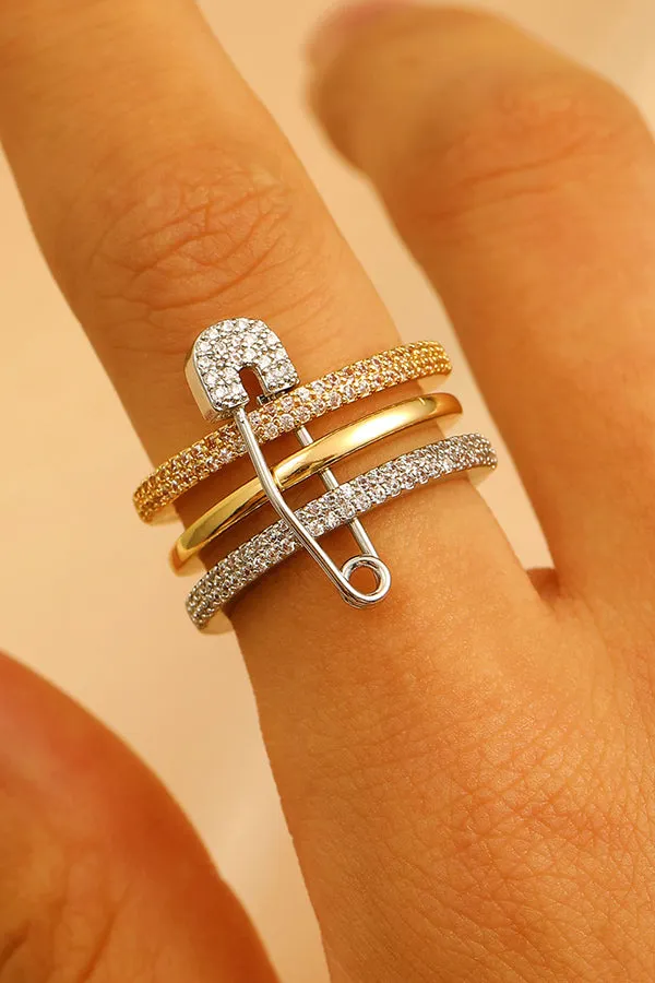 Fashionable Three-color Ring with Detachable Needle Ring