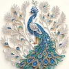 Peacock speziell geformte 5D-DIY-Teilbohrer-Diamant-Mal-Kits f&uuml;r Erwachsene Anf&auml;nger Wohnaccessoires Diamantpunkte Edelstein-Kunstsets 11,81 x 11,81 Z