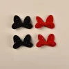 Cute Red Black Velvet Bowknot Hair Clips 