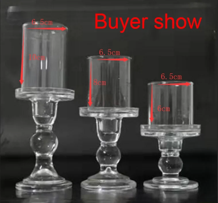 Athvotar Glass Candle holder Votive Vases Transparent Clear Glass Shade Straight Cylinder Glass Lamp Shade