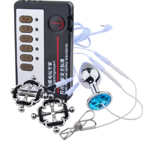 pornhint Pornhint Stainless Steel Butt Plug Nipple Clamps Breast Clips Tease BDSM Bondage Sex Toy