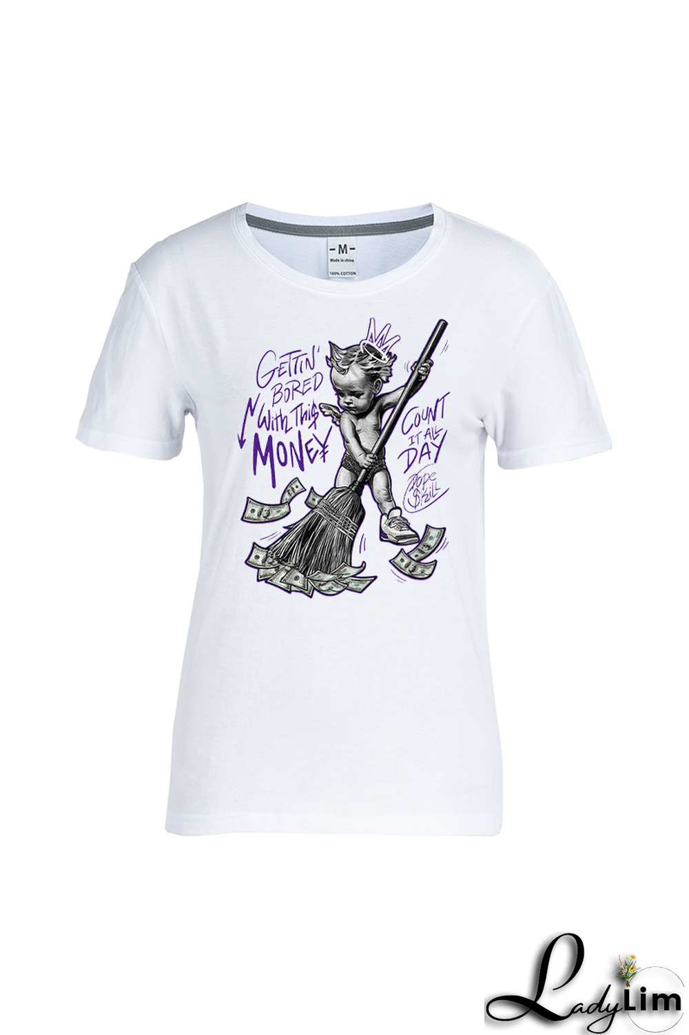 Orange Casual Vintage Print Patchwork O Neck T-Shirts