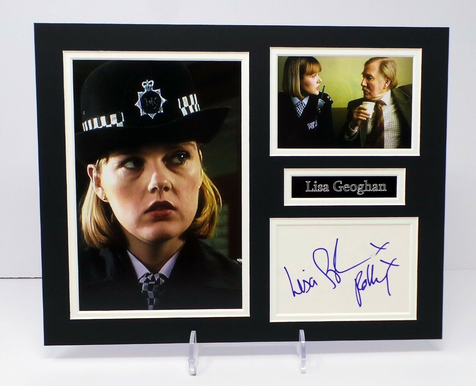 Lisa GEOGHAN Signed Mounted Photo Poster painting Display AFTAL RD COA The Bill PC Polly PAGE