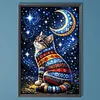 Diamond Painting -DIY Round Drill Starry Sky and Cats(40x60cm)
