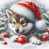 Christmas Dog-11CT Stamped Cross Stitch 40*40cm/15.75*15.75in