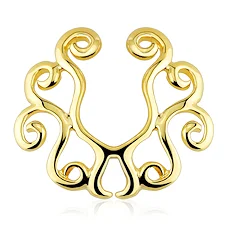 Pornhint Classic Non Piercing Nipple Rings in Gold New