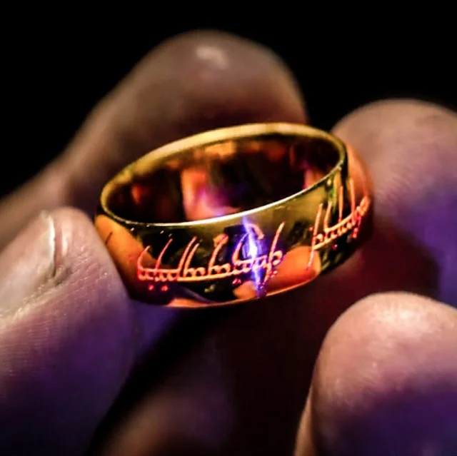  Elvish Ring Glow in the Dark, Elvish Rune Jewelry : Handmade  Products