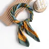 Colorful Design 70x70xm Floral Silky Scarf
