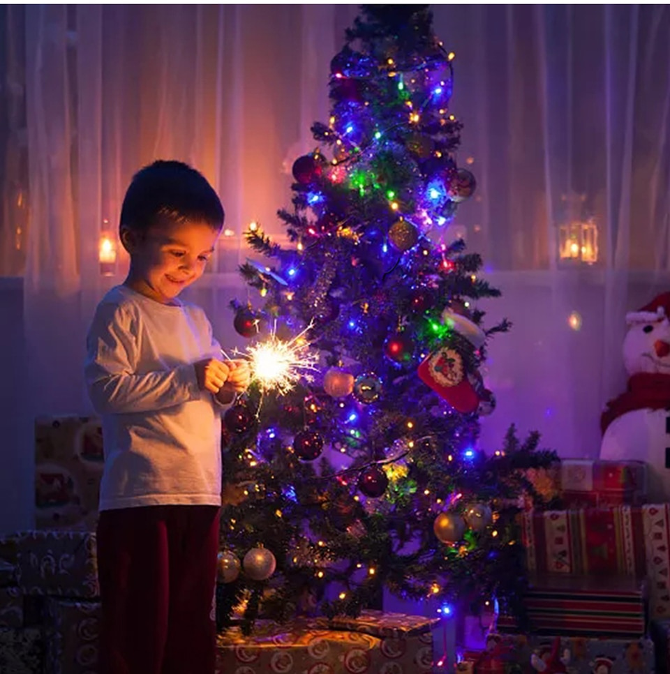 Tegooe 24V Low-Voltage LED Christmas String Lights - IP65 Waterproof Fairy Garland