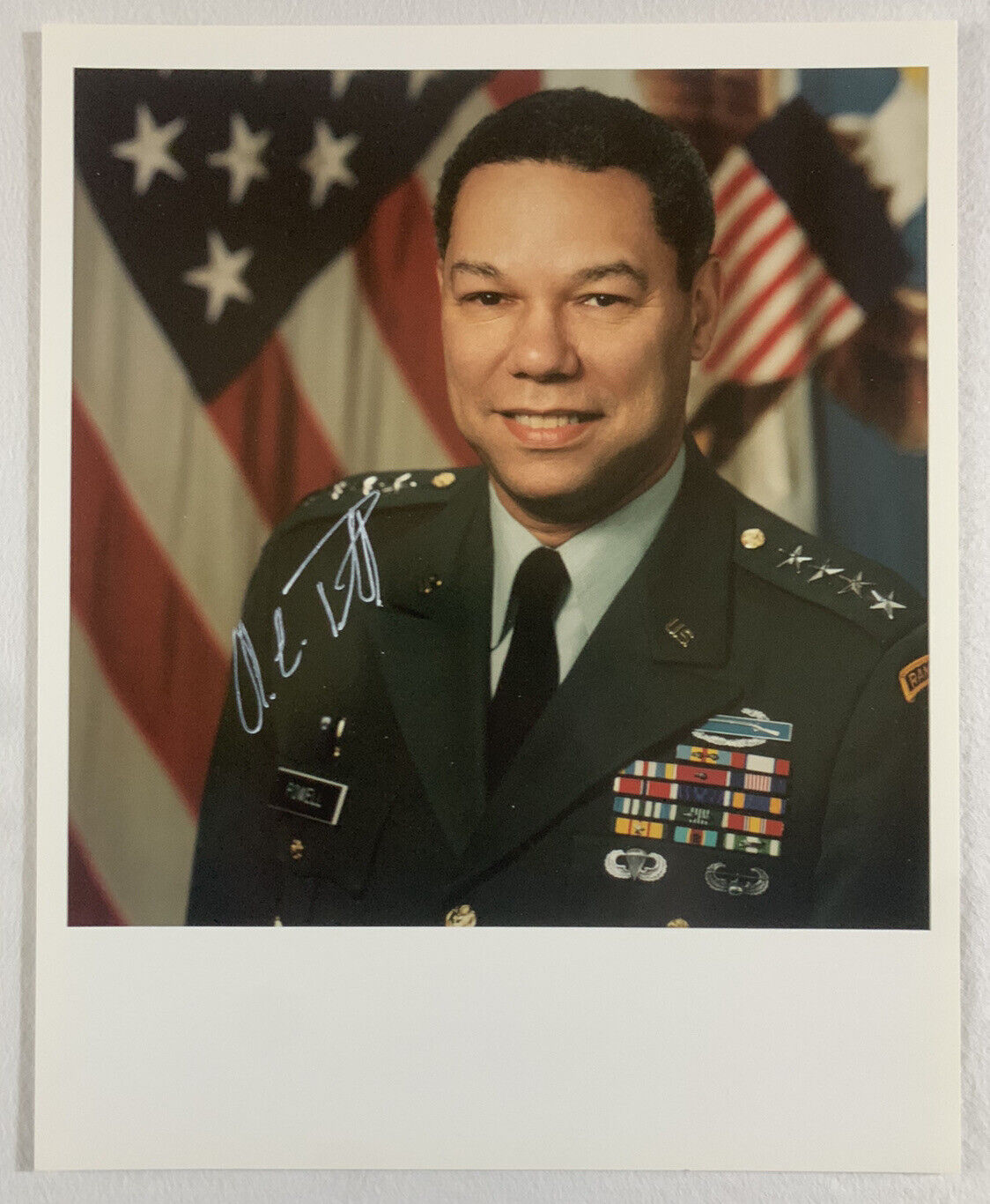 COLIN POWELL HAND SIGNED 8x10 Photo Poster painting SECRETARY OF STATE AUTHENTIC AUTOGRAPH COA