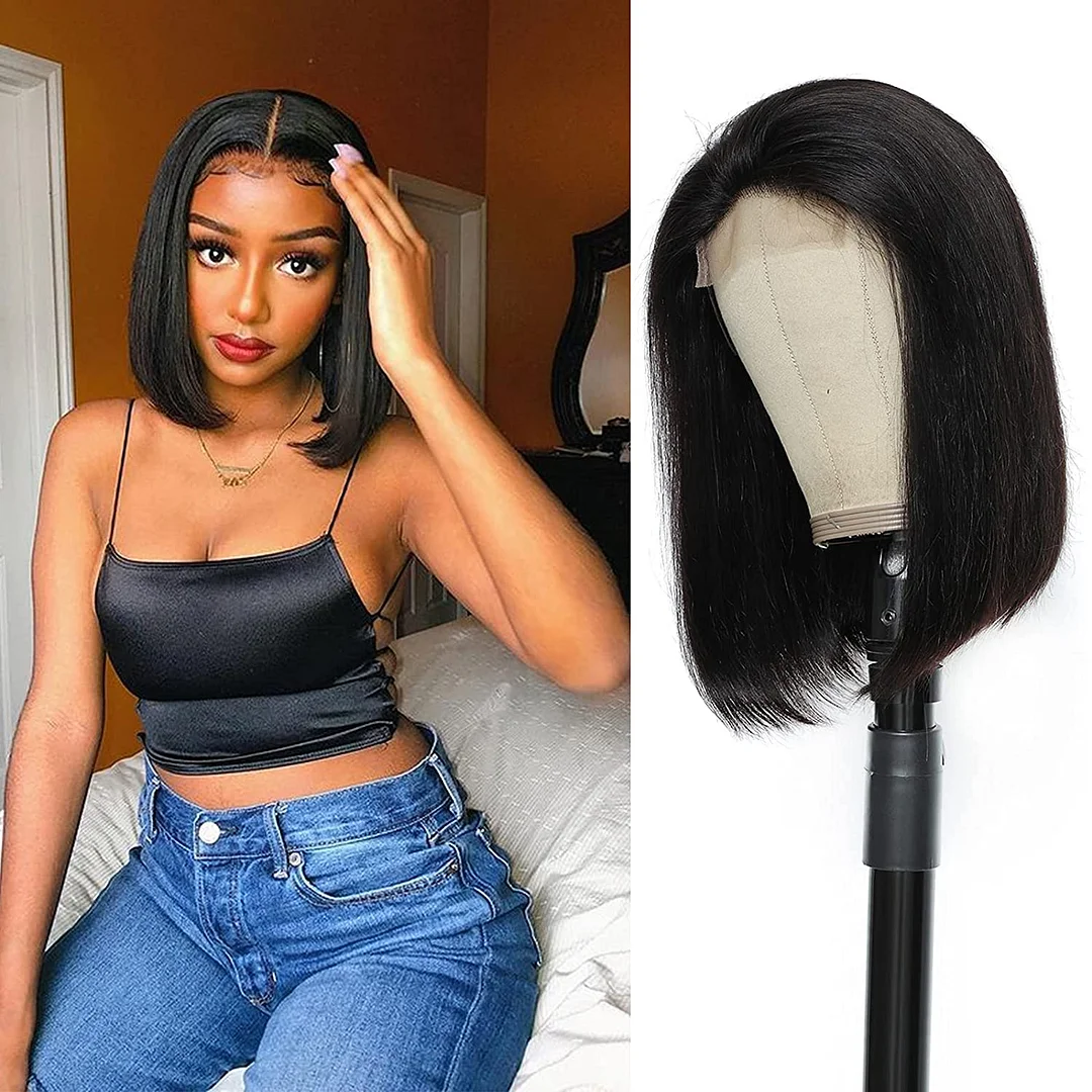 Straight Bob Black Daily Wigs ELCNEPAL