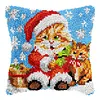 Christmas Cat-DIY Latch Hook Rug Pillowcase Kits 43*43cm tapestrymarket