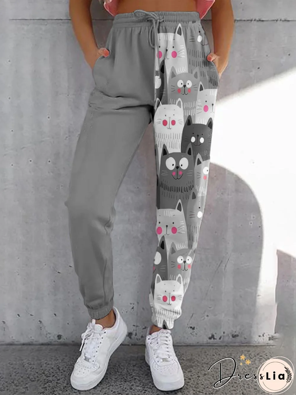 Women's Cat Print Sweatpants