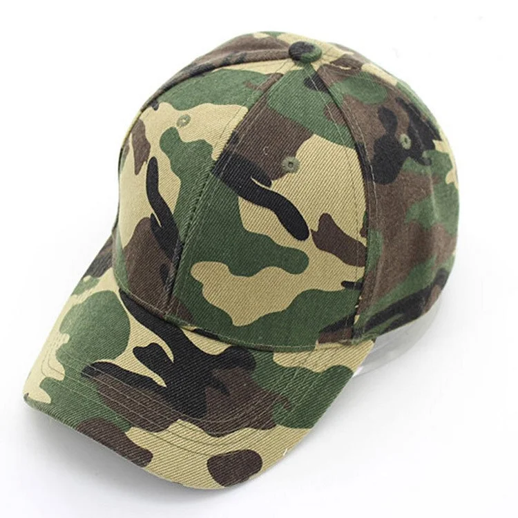Adjustable Mens Army Green Camoflage Baseball Caps Camping Outdoor Hiking