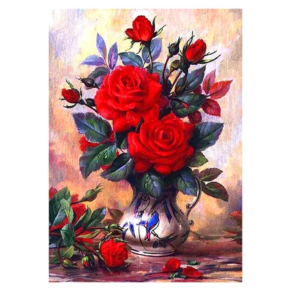 

Table Rose - Round Drill Diamond Painting - 30*40CM, Round diamond 30*40cm, 501 Original