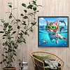 Diamond Painting -DIY Round Drill Swimming Kitten(40x40cm)