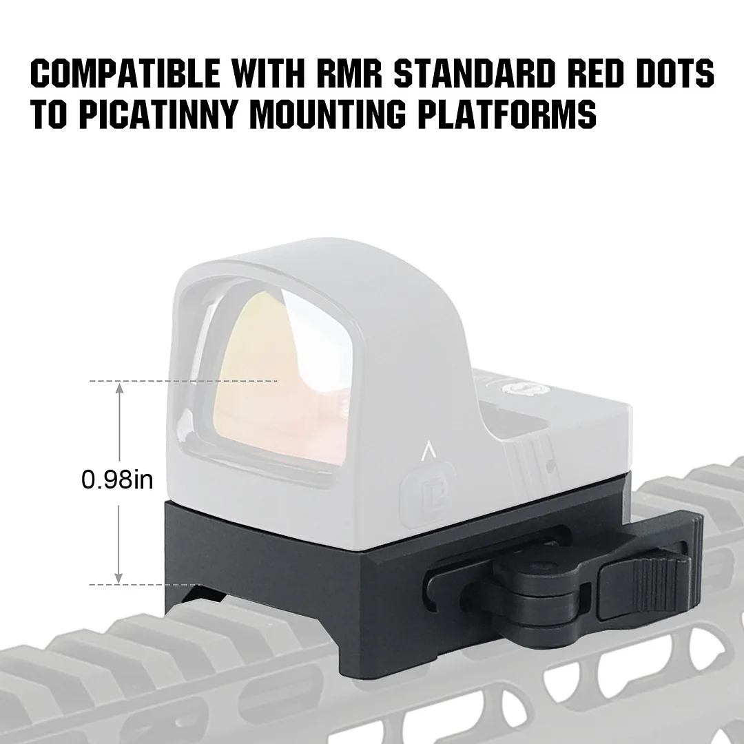 ohhunt® Red Dot Mount Picatinny Quick-Release Low Riser Mount Compatible with Trijicon RMR/SRO/Holosun 407C/507C/508T