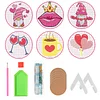 6 pcs set DIY Special Shaped Diamond Painting Coaster | Valentine's Day Gnome