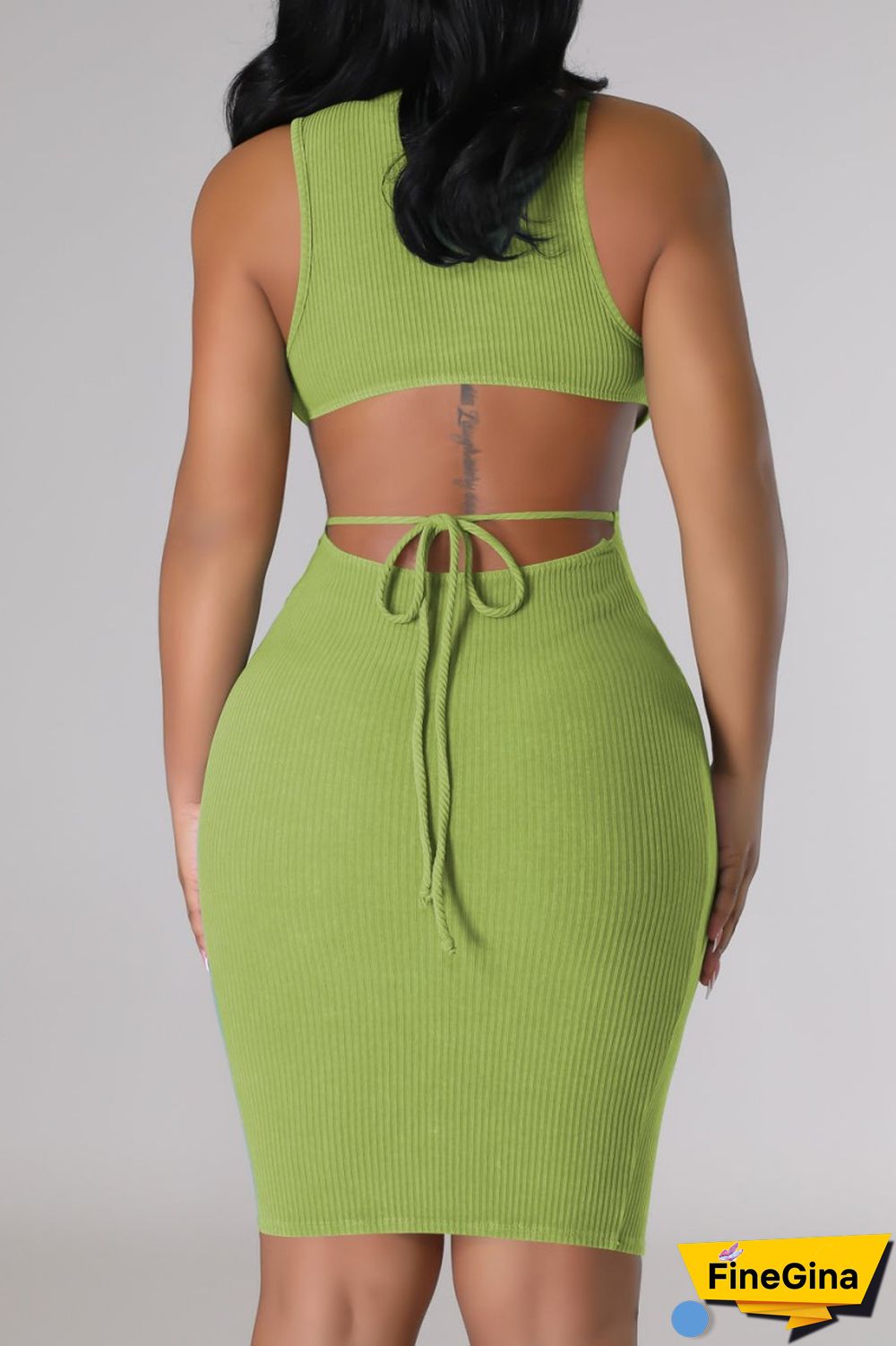 Cream White Casual Solid Hollowed Out Turtleneck Sleeveless Dress Dresses