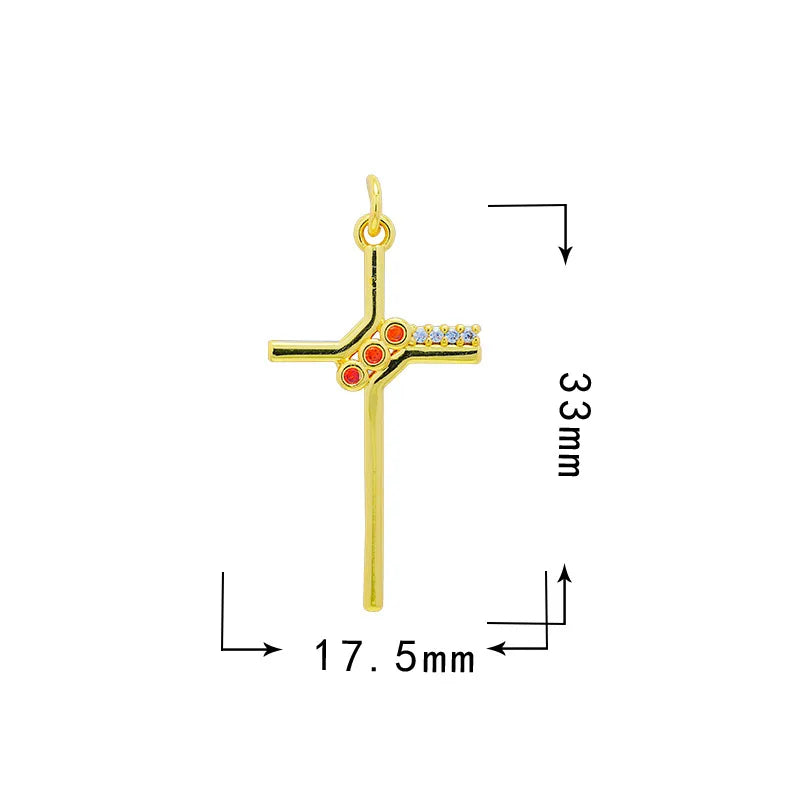 1 Piece 18*20.5mm 19*33mm Copper Zircon Star Moon Heart Shape Pendant