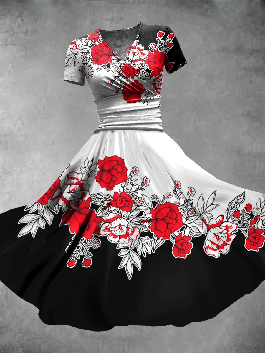 Women's Classic Flower Maxi Dress