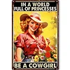 (Multi Style)Cowgirl - Panneaux en &eacute;tain m&eacute;tallique(20*30cm/30*40cm)