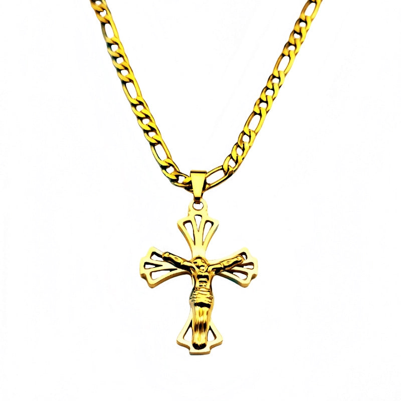 Modern Style Classic Style Geometric Cross Titanium Steel Polishing Plating Unisex Pendant Necklace