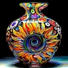 Abstract Art Vase - 11CT Stamped Cross Stitch 50*50cm