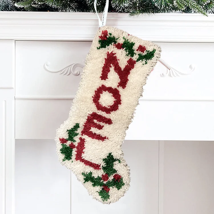 DIY Name Christmas Stocking Latch Hook Kits for Beginners veirousa