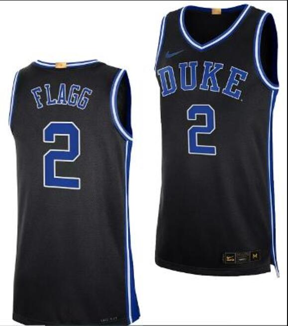 Cooper Flagg Jersey #2 Duke Blue Devils College Basketball Royal- BLACK mysite