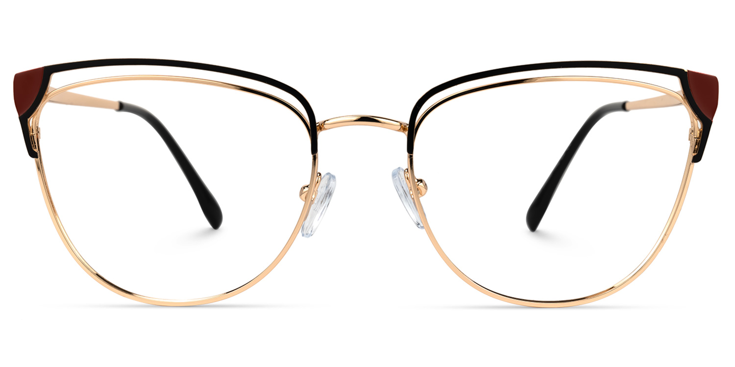 Alisha Braun-Schwarz Cateye Brille Braun-Schwarz