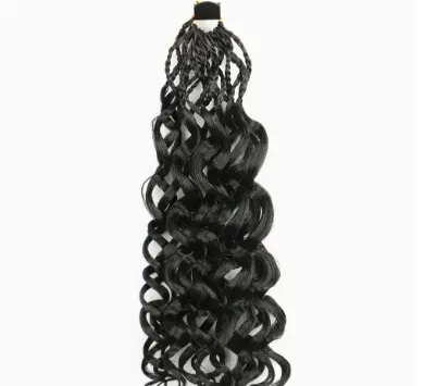 Latin-style curly synthetic crochet hair