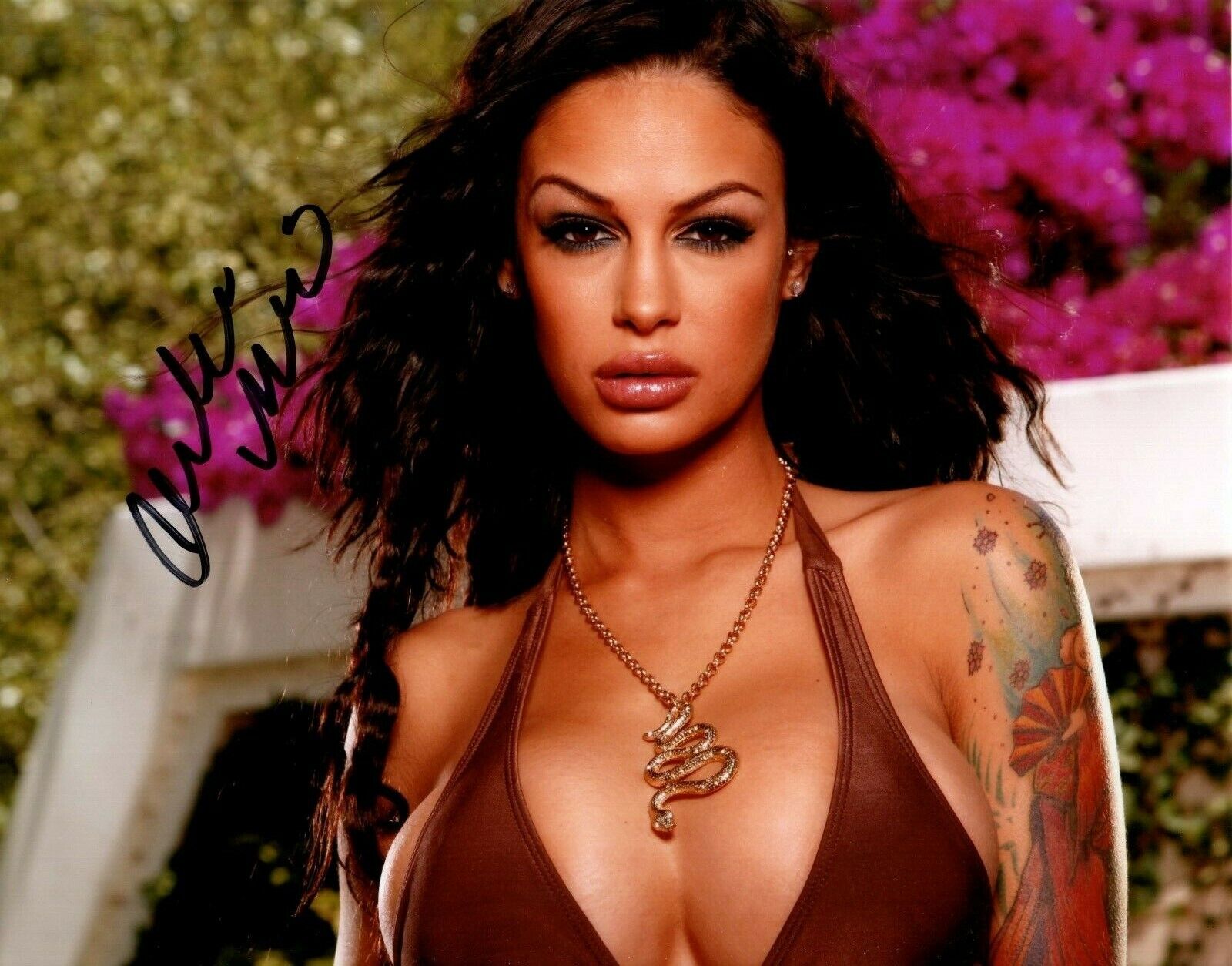 Angelina Valentine Super Sexy Hot Signed 8x10 Photo Poster painting Adult Model COA Proof 205