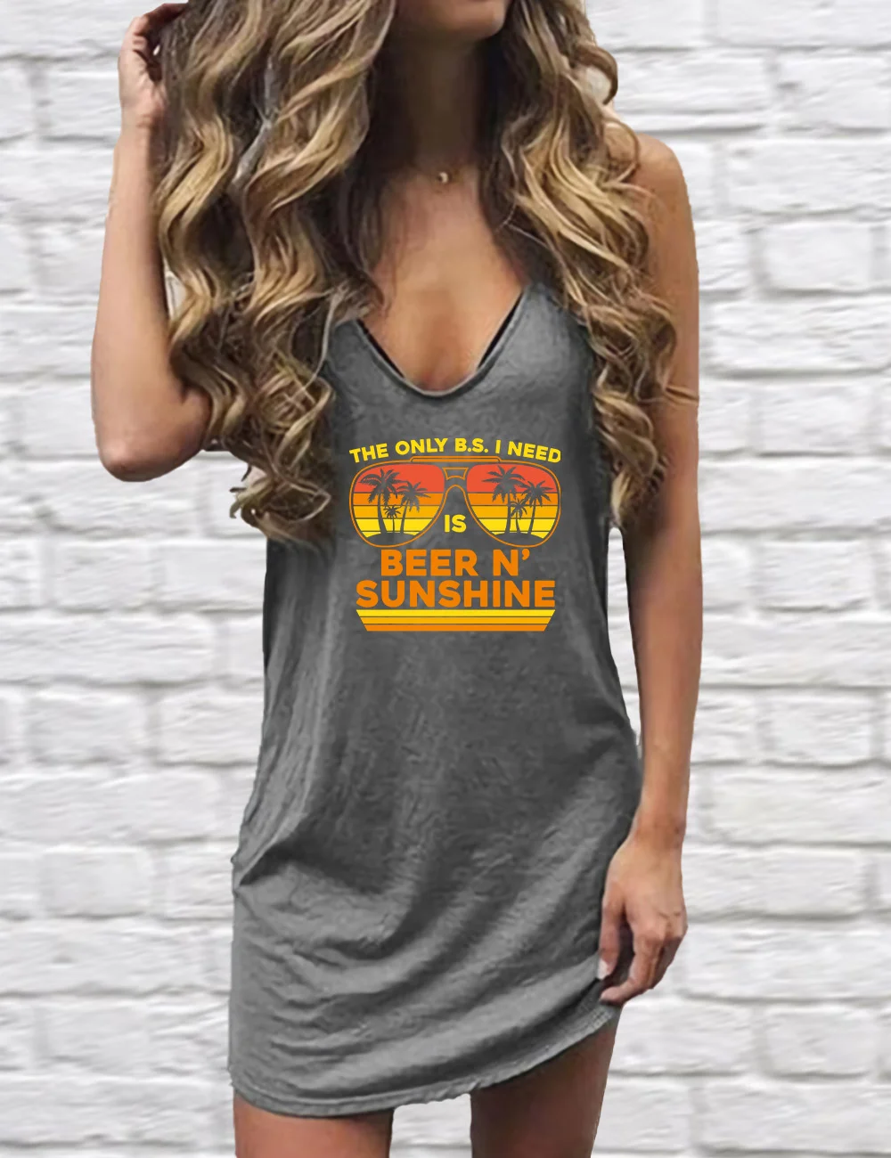 The Only B.S I Need Is Beer And Sunshine Mini Dress