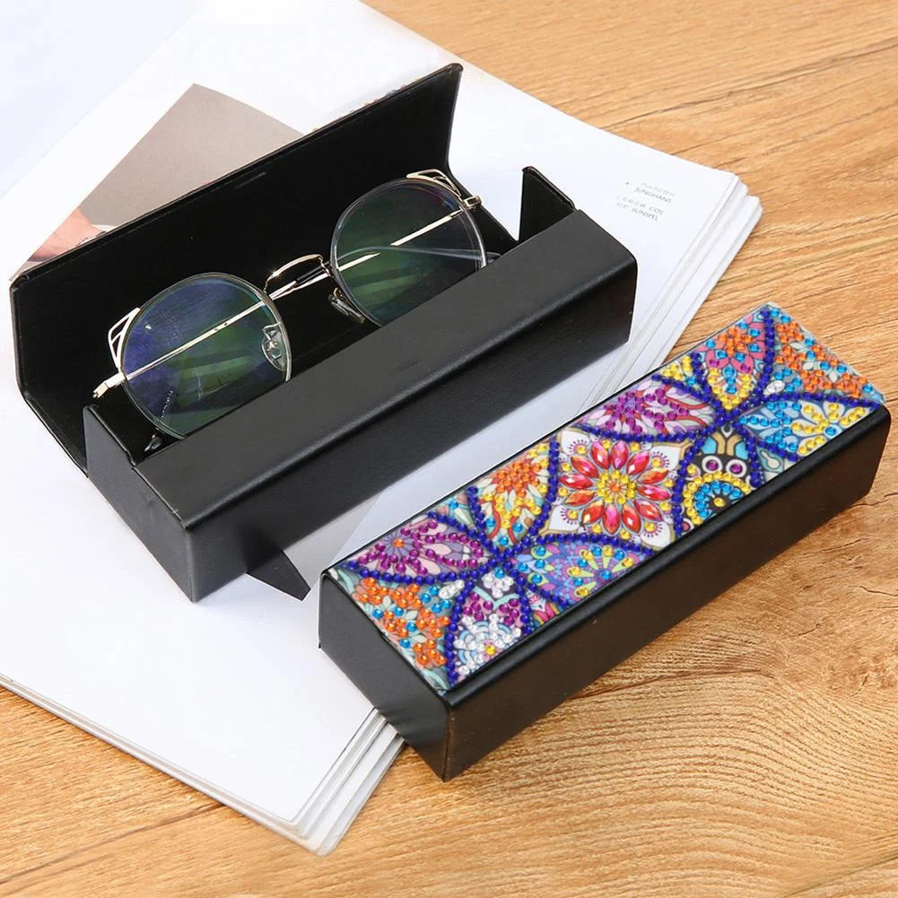 DIY Diamond Painting Sunglasses Case Portable Leather Glasses Storage Box