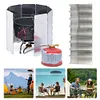16 Plates Camping Stove Windscreen Aluminum Alloy Stove Windshield for Picnic