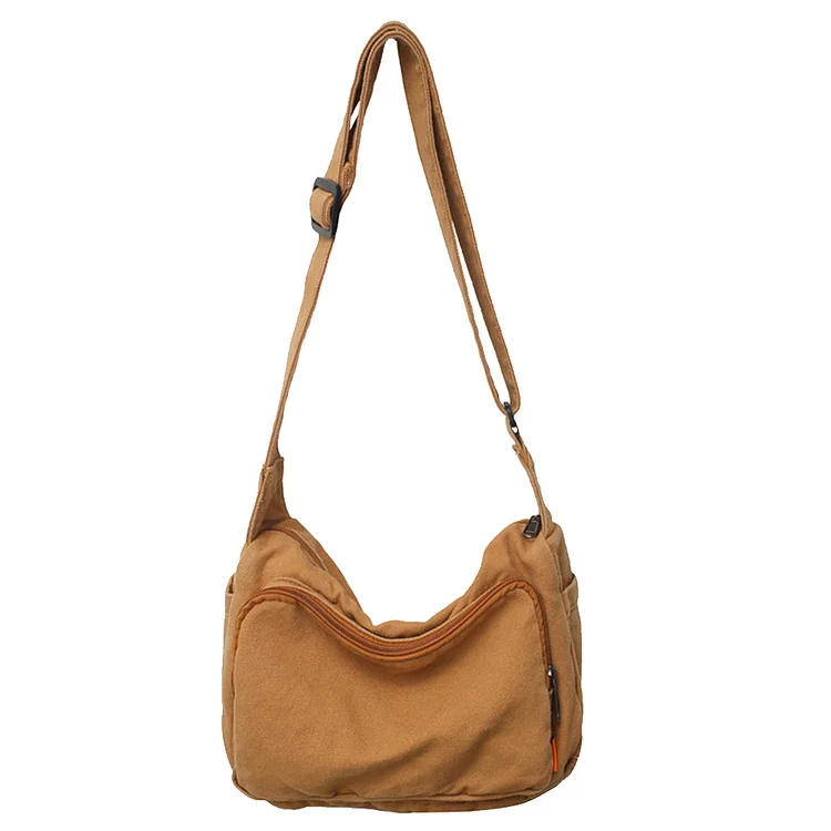 Canvas Women Crossbody Bag Simple Messenger Bag Fashion Portable for Travel Work-Annaletters