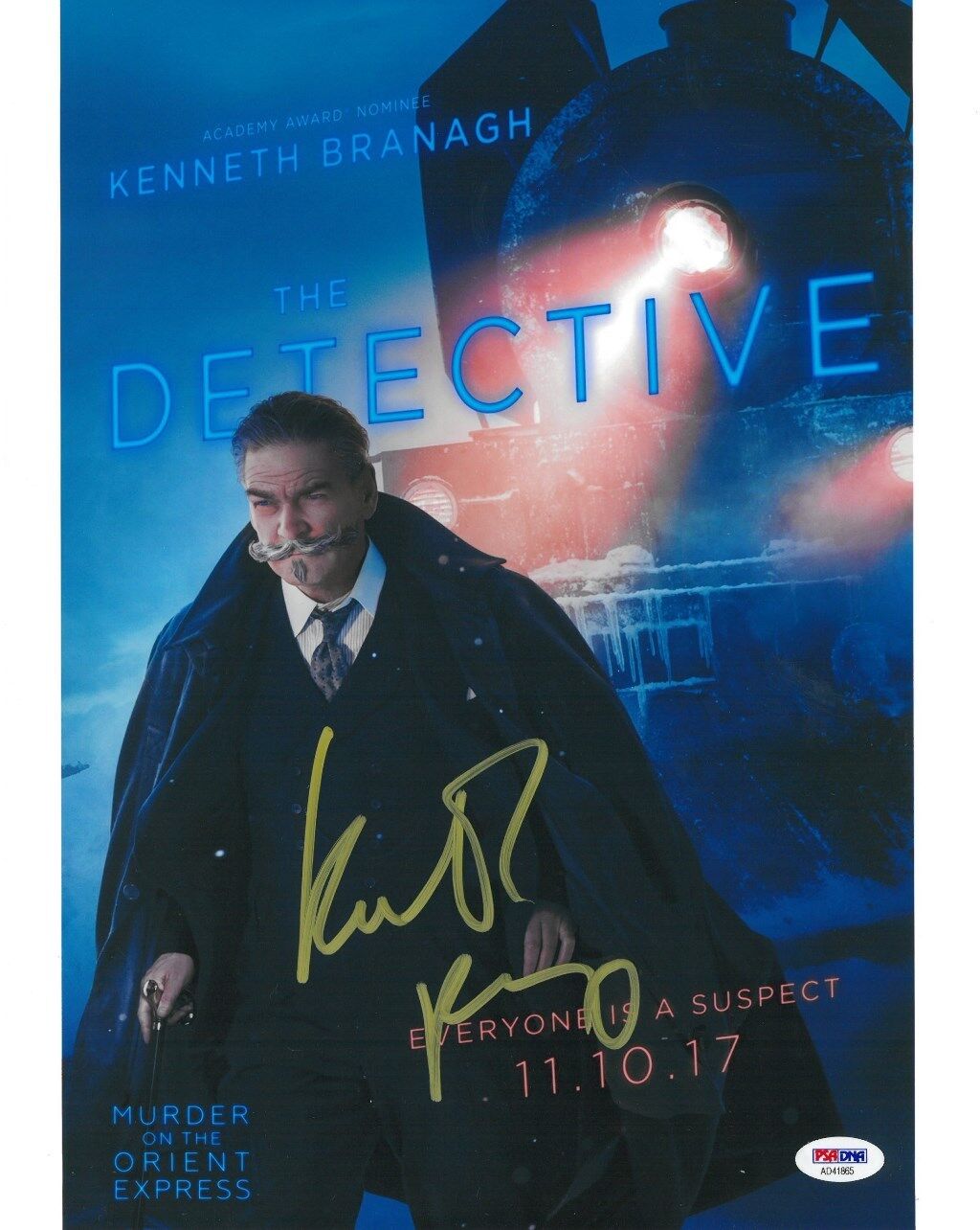 Kenneth Branagh Signed Murder on Orient Express Auto 11x14 Photo Poster painting PSA/DNA#AD41865