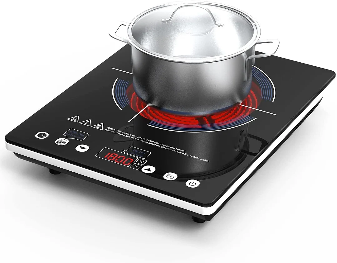 Vbgk Electric Cooktop 30 inch, 5 Burner Electric Stove Built-In and Countertop Electric Stove Top, LED Touch Screen,9 Heating Level, Timer & Kid