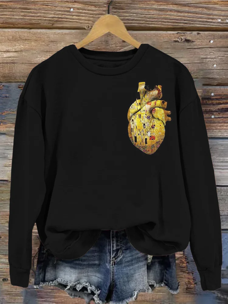 Heart Of The Kiss Inspired Gradient Vintage Sweatshirt