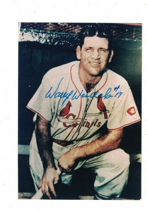 Wally Westlake St. Louis Cardinals Signed 3 1/2 x 5