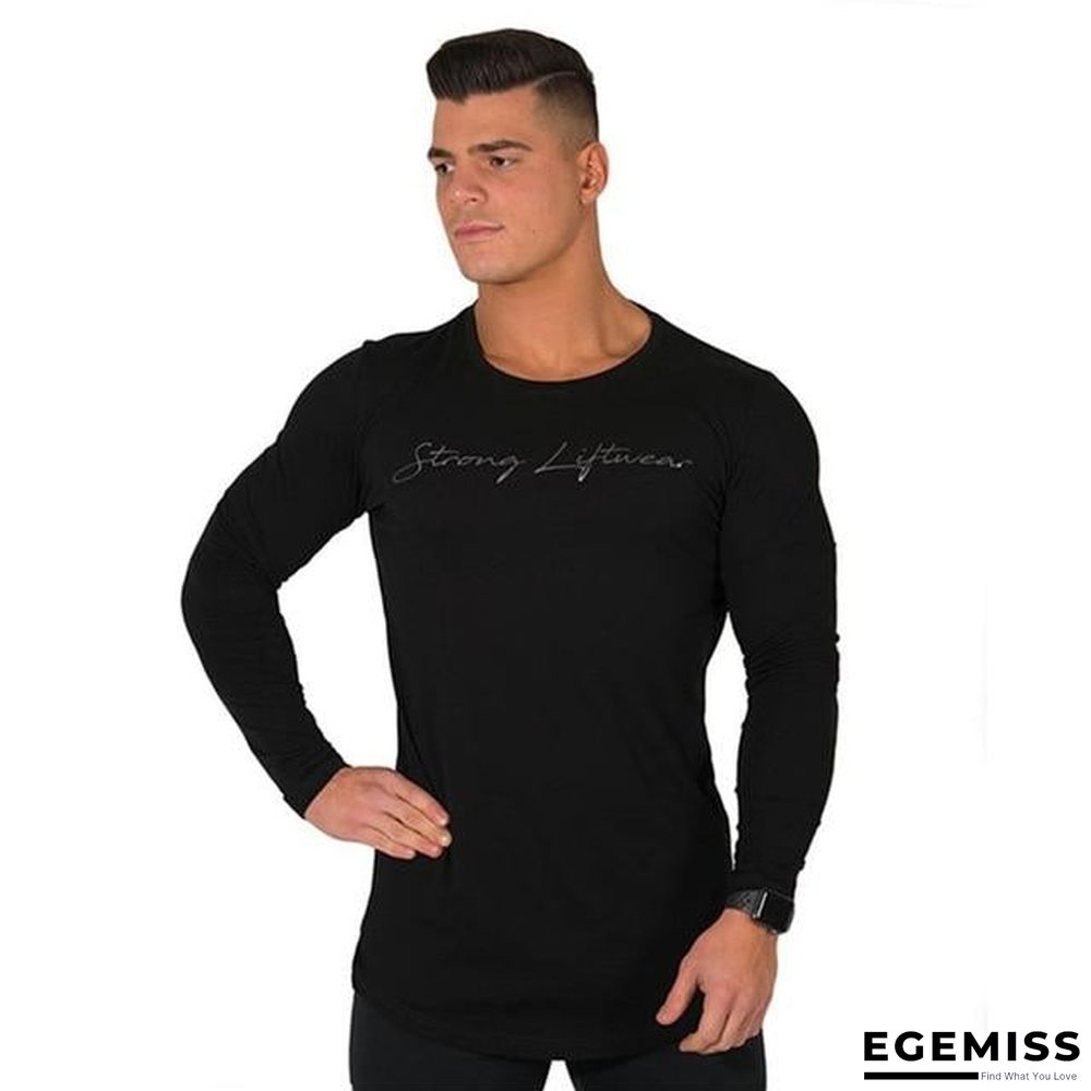 Men High-elasticity Sporting T-shirt Men long Sleeve Fitness T shirt Men's solid gyms Bodybuilding T-shirt Tee | EGEMISS