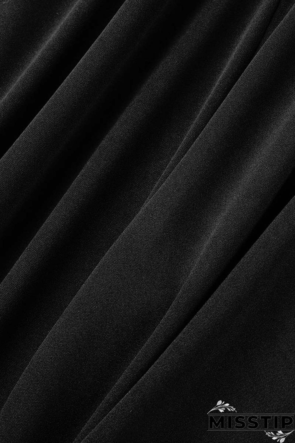 Black Casual Solid Patchwork Zipper Collar Plus Size Two Pieces