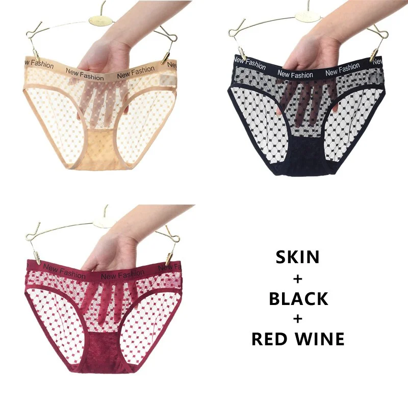 Meet'r 3Pcs/lot Seamless Panty Set Underwear Sexy Female Transparent Intimates Low-Rise Briefs Japanese G String Lingerie